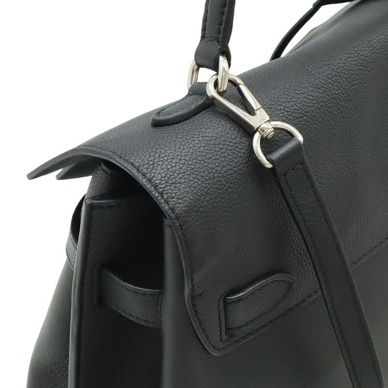 Louis Vuitton Lock Me Ever MM Handbag 2WAY Shoulder Bag Leather Noir Black