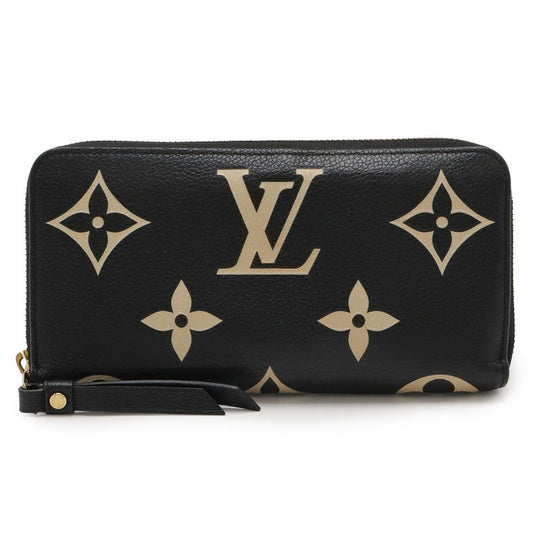 Louis Vuitton Monogram Empreinte Zippy Wallet Round Zipper Long Wallet Bicolor