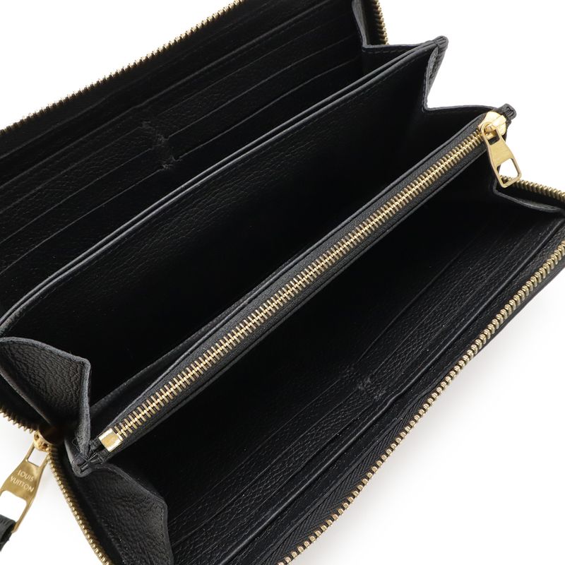 Louis Vuitton Monogram Empreinte Zippy Wallet Round Zipper Long Wallet Bicolor