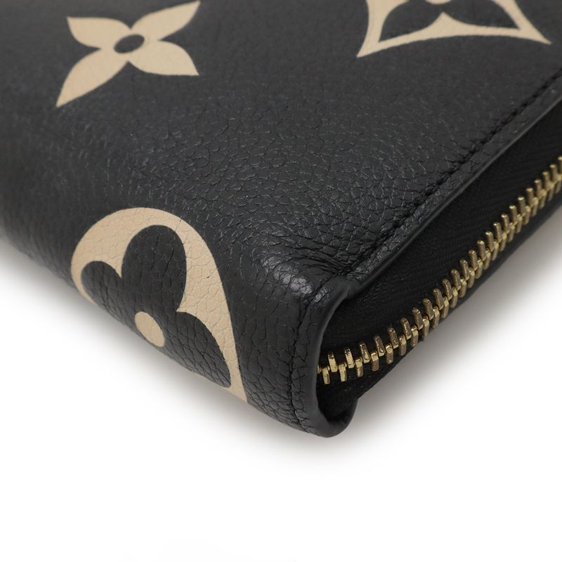 Louis Vuitton Monogram Empreinte Zippy Wallet Round Zipper Long Wallet Bicolor