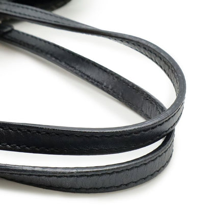 Fendi Zucchino Zucca Pattern Handbag Mini Tote Canvas Leather Black Silver