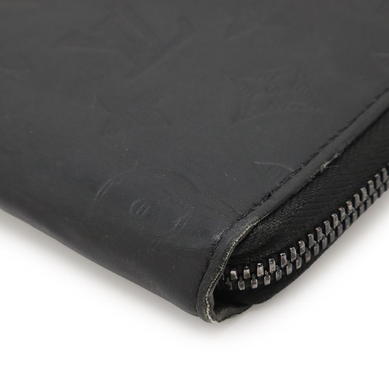 Louis Vuitton Monogram Shadow Zippy Wallet Vertical Round Zipper Long Wallet