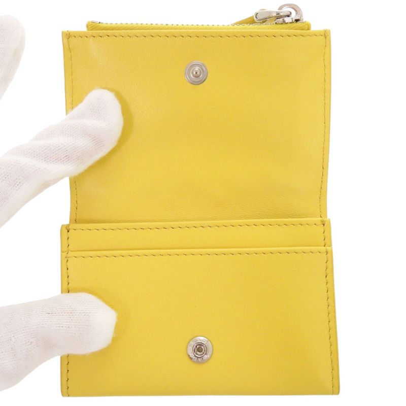 Prada Leather Yellow Coin Case Wallet Yellow 1325 Prada