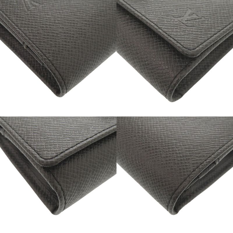 Louis Vuitton Portomone Sergei Taiga M32562 Ardoise Coin Case Bifold Wallet LV