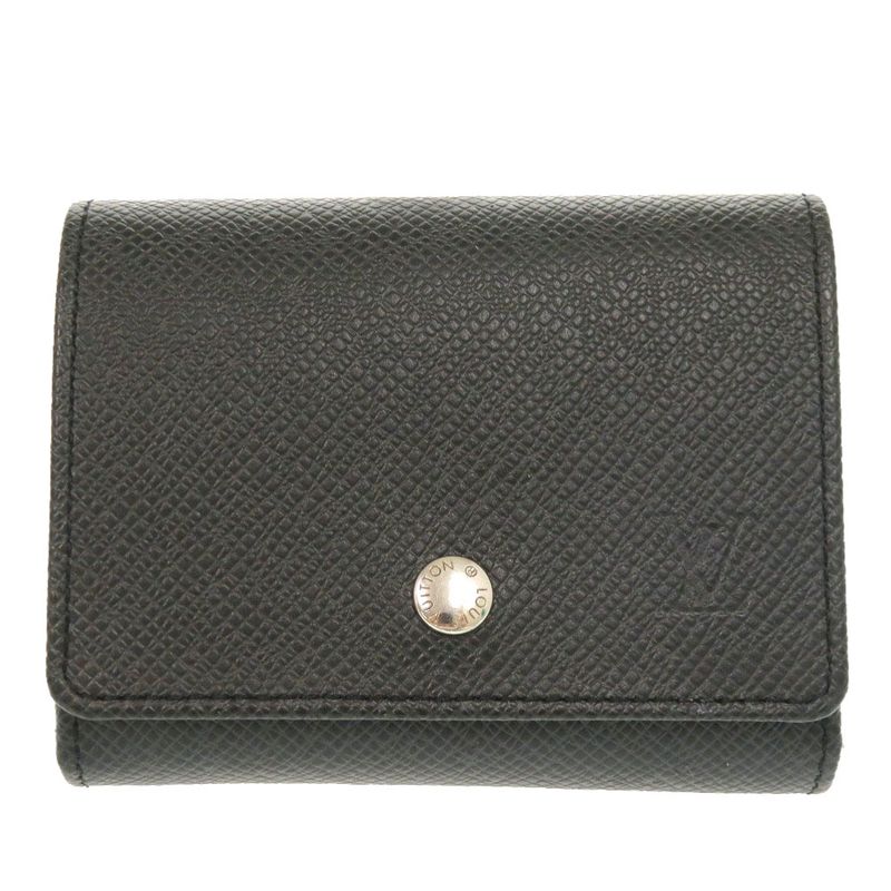 Louis Vuitton Portomone Sergei Taiga M32562 Ardoise Coin Case Bifold Wallet LV