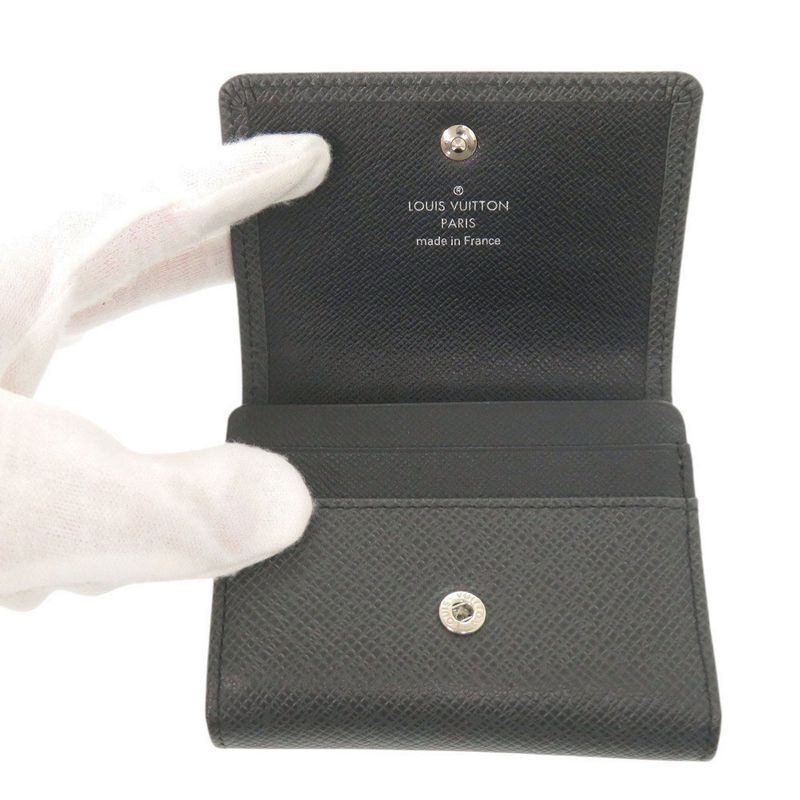 Louis Vuitton Portomone Sergei Taiga M32562 Ardoise Coin Case Bifold Wallet LV