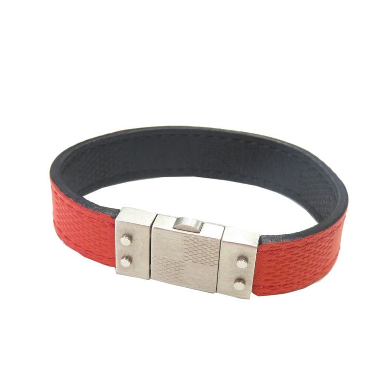 Louis Vuitton Reversible Damier Infini Black Red Bracelet 1228