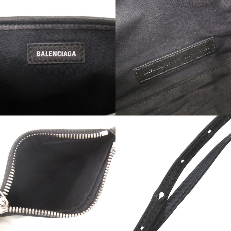 Balenciaga Navy Cabas XS Leather Black 2way Handbag Shoulder Bag Black 1294