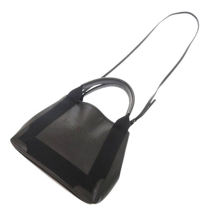 Balenciaga Navy Cabas XS Leather Black 2way Handbag Shoulder Bag Black 1294