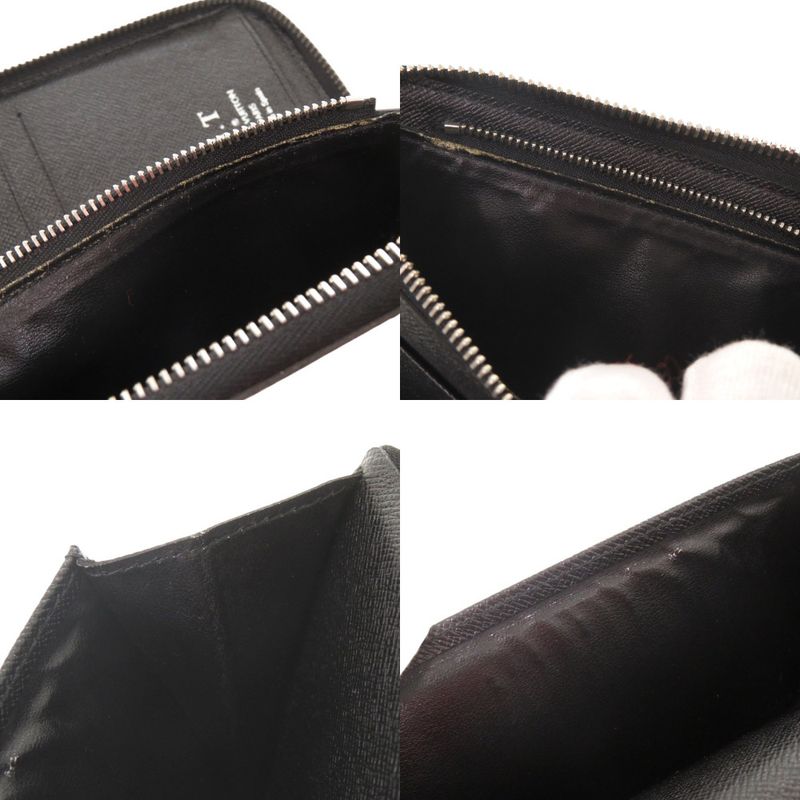 Louis Vuitton Zippy Wallet Vertical Damier Graphite N63095 Black Round Zipper