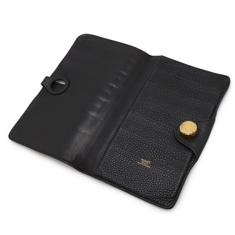 Hermes Dogon MM Bifold Long Wallet Bifold Long Wallet Long Wallet Togo Leather