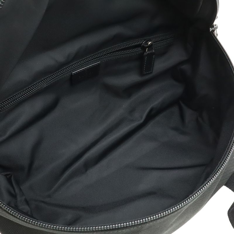 Gucci Sherry Line Body Bag Shoulder Bag Crossbody Nylon Canvas Leather Black