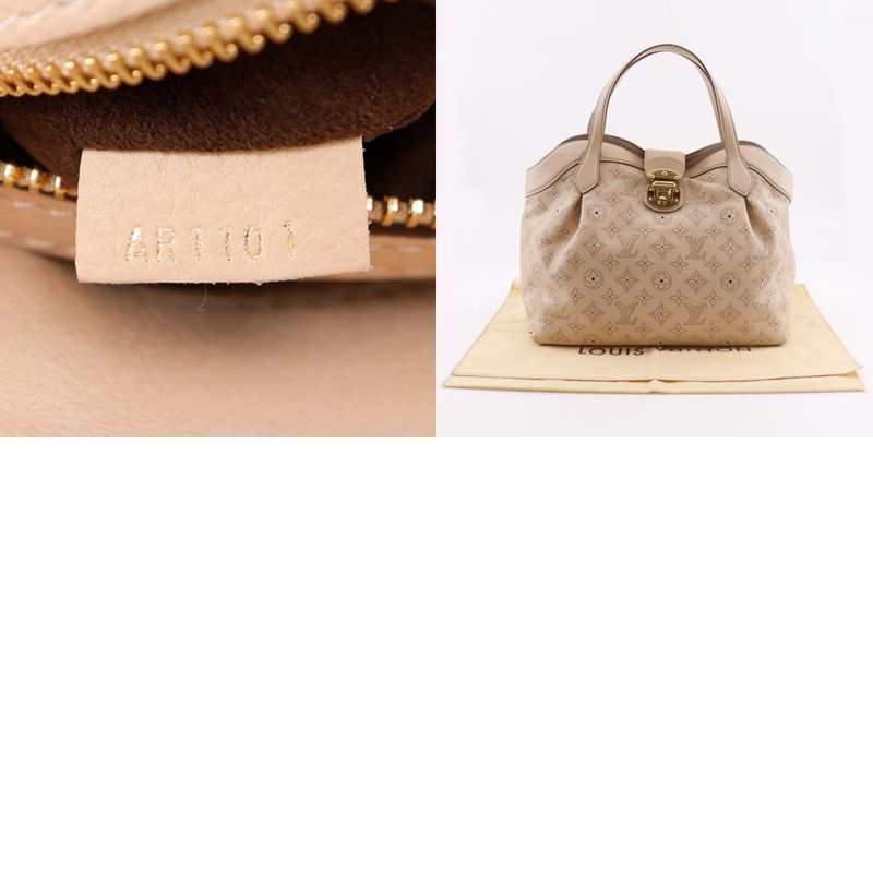 Louis Vuitton Sealth PM M93818 Monogram Mahina Opal Beige Ar1101 Ladies Handbag