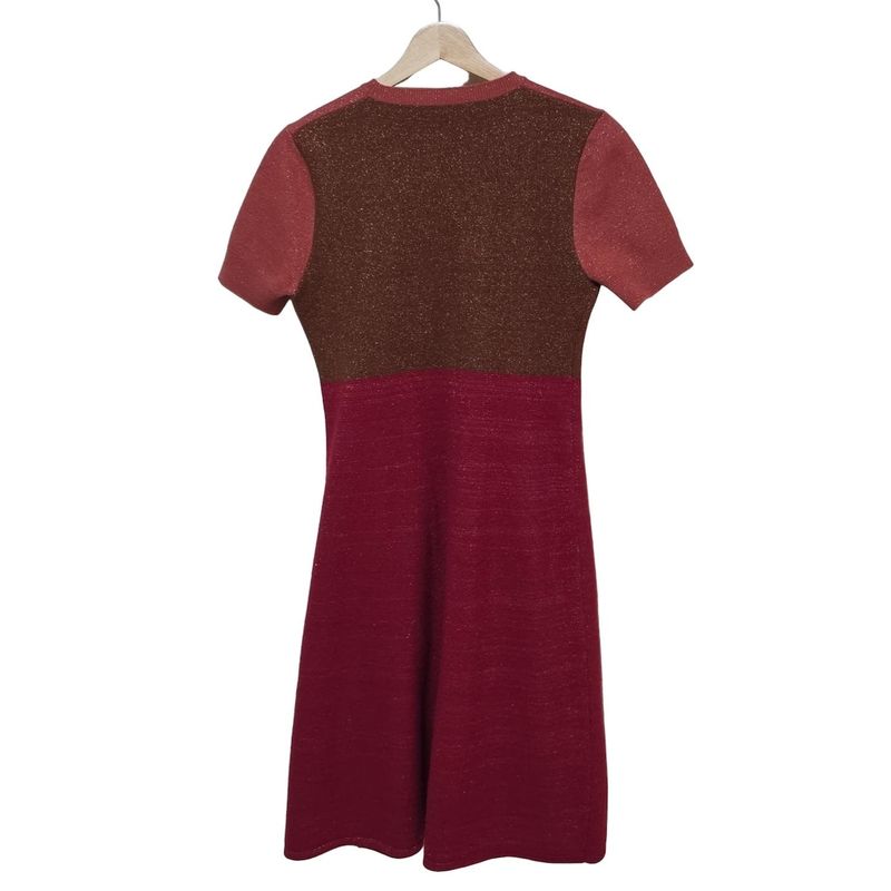 Bottega Veneta Dress Size 40 M Women - Red X Orange X Multi Crew Neck Short