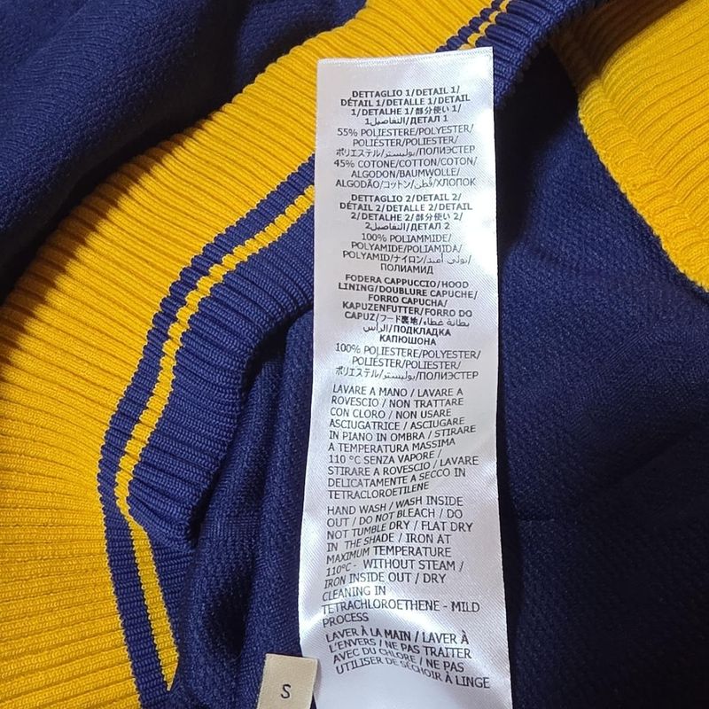 Gucci Hoodie Size S Men's - 676100 Xjdvw Navy X Yellow X Red Long Sleeve