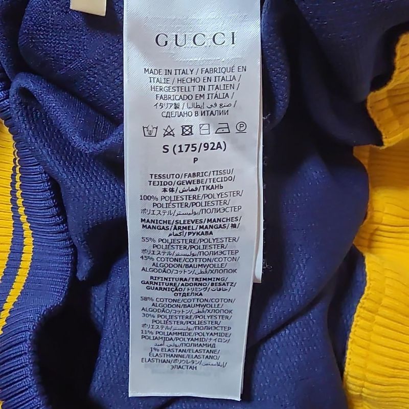 Gucci Hoodie Size S Men's - 676100 Xjdvw Navy X Yellow X Red Long Sleeve