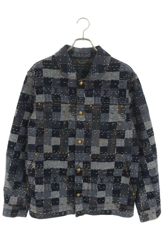 Louis Vuitton Rm252m WIO Hta80w Reconstructed All Over Denim Jacket Men 46