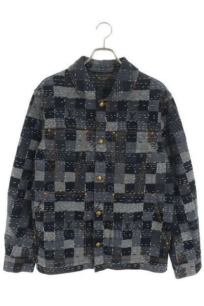 Louis Vuitton Rm252m WIO Hta80w Reconstructed All Over Denim Jacket Men 46
