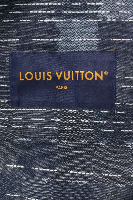 Louis Vuitton Rm252m WIO Hta80w Reconstructed All Over Denim Jacket Men 46
