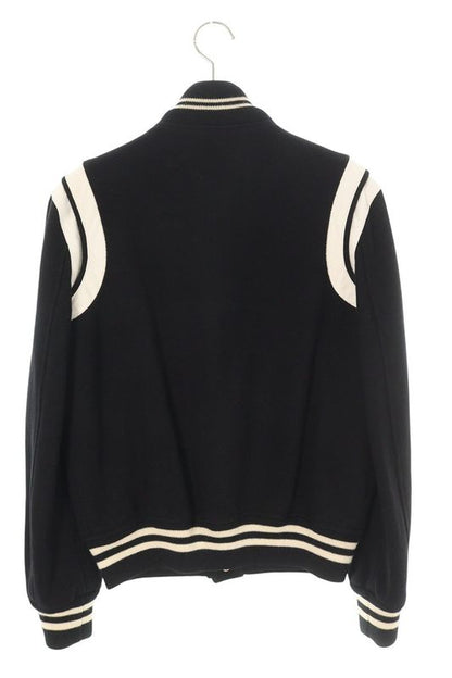 Saint Laurent Paris Teddy 354718 Yyl80 Leather Trim Stajan Blouson Men's 44