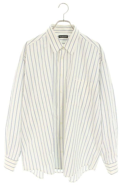 Balenciaga 534326 Tbm13 Striped Long Sleeve Shirt Men 37