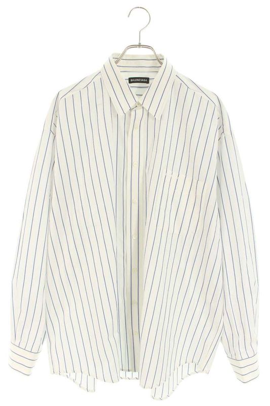Balenciaga 534326 Tbm13 Striped Long Sleeve Shirt Men 37