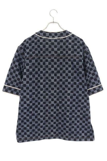 Louis Vuitton Rm252m JEE Hts81w Mini Damier Lazer Denim Short Sleeve Shirt