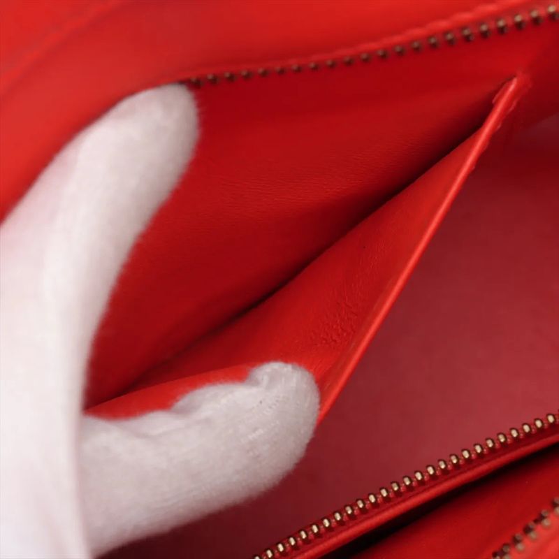 Celine Luggage Mini Shopper Red Leather Handbag Tote Genuine Leather Women MMM