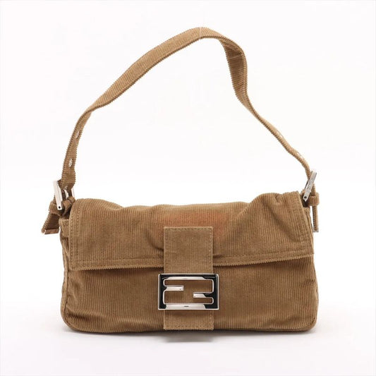 Fendi Mamma Bucket Corduroy One Shoulder Bag Shoulder Hand Brown Women's MMM