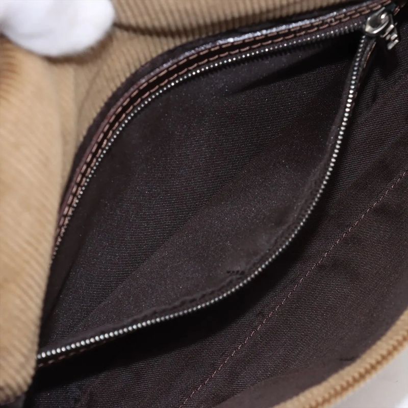 Fendi Mamma Bucket Corduroy One Shoulder Bag Shoulder Hand Brown Women's MMM