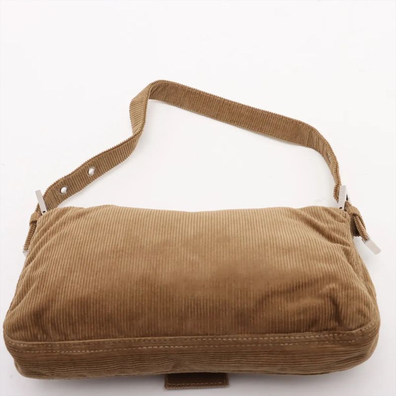 Fendi Mamma Bucket Corduroy One Shoulder Bag Shoulder Hand Brown Women's MMM
