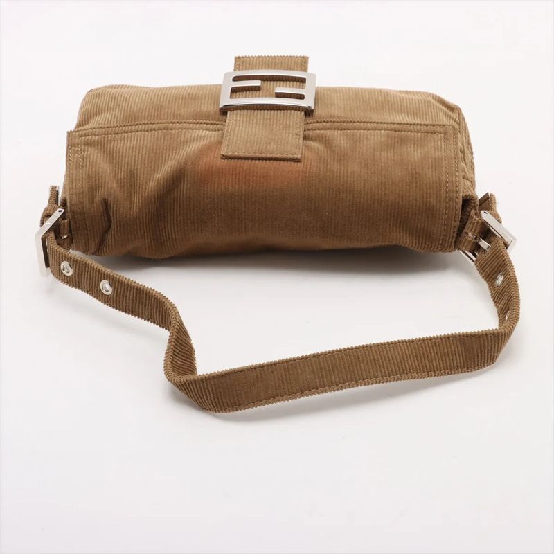 Fendi Mamma Bucket Corduroy One Shoulder Bag Shoulder Hand Brown Women's MMM