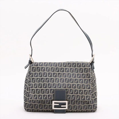 Fendi Zucchino Mamma Bucket Leather One Shoulder Bag Shoulder Hand Genuine