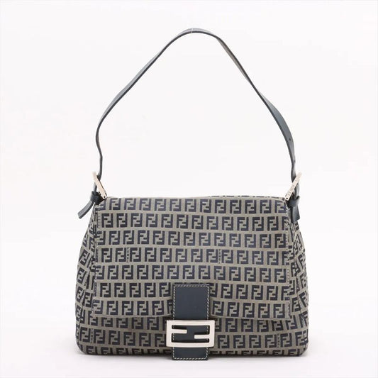 Fendi Zucchino Mamma Bucket Leather One Shoulder Bag Shoulder Hand Genuine