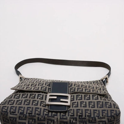 Fendi Zucchino Mamma Bucket Leather One Shoulder Bag Shoulder Hand Genuine