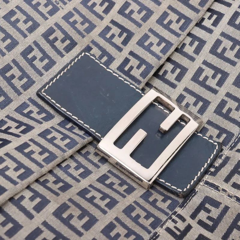 Fendi Zucchino Mamma Bucket Leather One Shoulder Bag Shoulder Hand Genuine