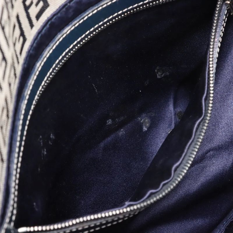 Fendi Zucchino Mamma Bucket Leather One Shoulder Bag Shoulder Hand Genuine