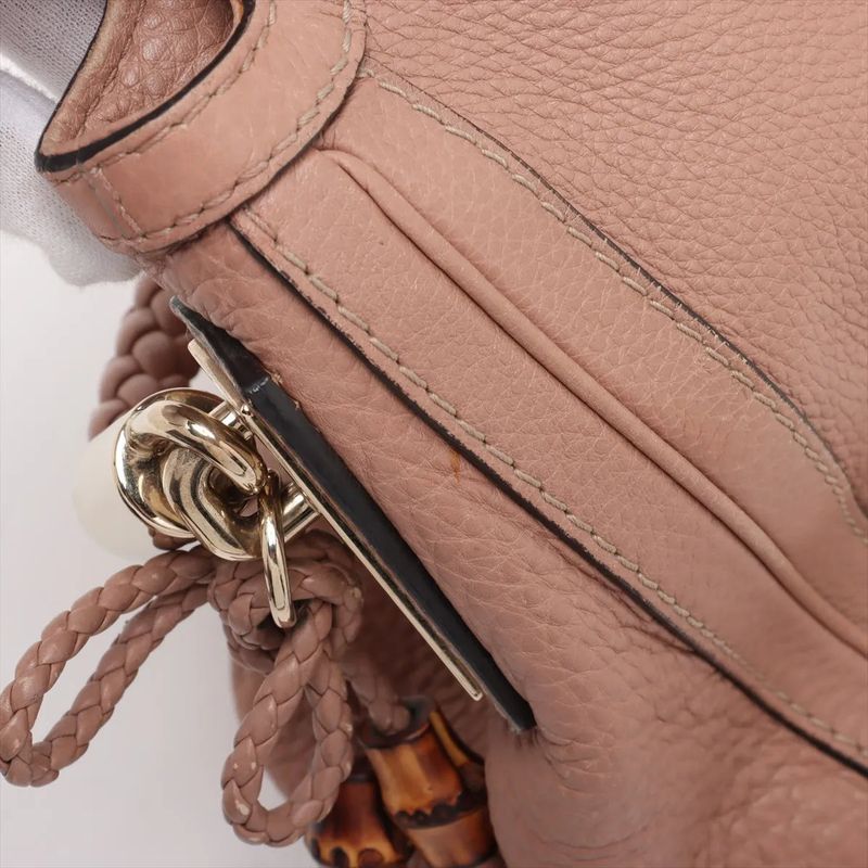 Gucci Bamboo Bella Hobo 269949 Leather Shoulder Bag Shoulder Hand Genuine