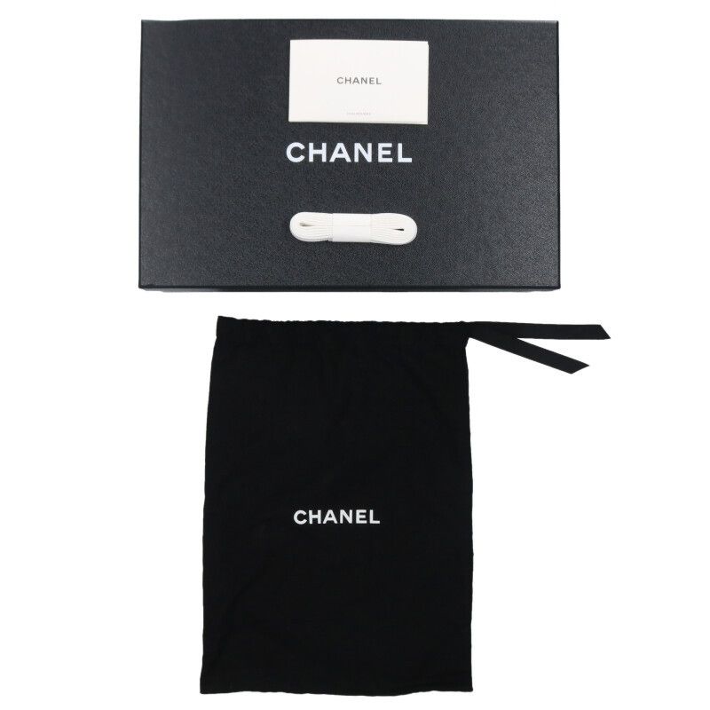 Chanel G46372 Coco Mar Cles Cather Low Cut Sneakers Men's 40