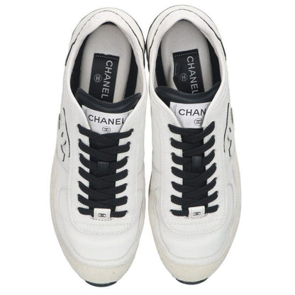 Chanel G46372 Coco Mar Cles Cather Low Cut Sneakers Men's 40