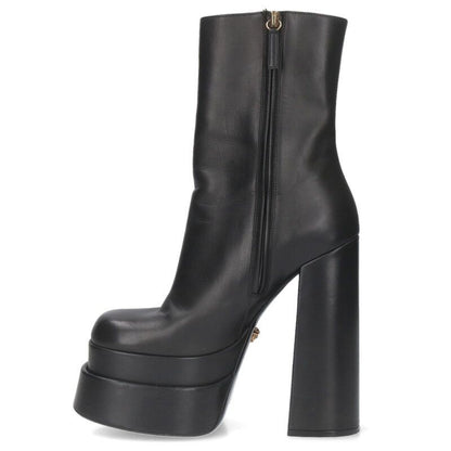 Versace Leather Heeled Boots Women's 37.5