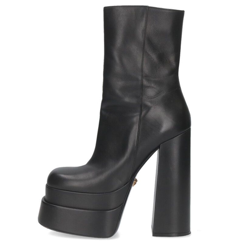 Versace Leather Heeled Boots Women's 37.5