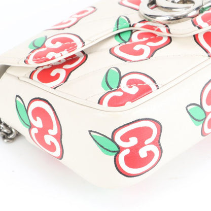 Polar Gucci GG Marmont Apple Chain Shoulder 476433 Leather Bag Crossbody Women