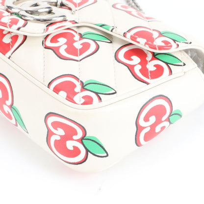 Polar Gucci GG Marmont Apple Chain Shoulder 476433 Leather Bag Crossbody Women