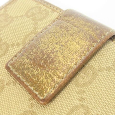 Gucci Princi Fold Wallet With Change Pocket GG Canvas Leather GG Logo Monogram