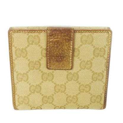 Gucci Princi Fold Wallet With Change Pocket GG Canvas Leather GG Logo Monogram