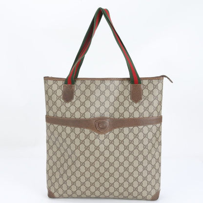 Polar Gucci GG Supreme Sherry Line Leather Tote Bag Shoulder Business Commuter