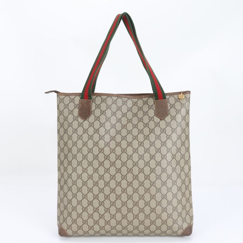 Polar Gucci GG Supreme Sherry Line Leather Tote Bag Shoulder Business Commuter