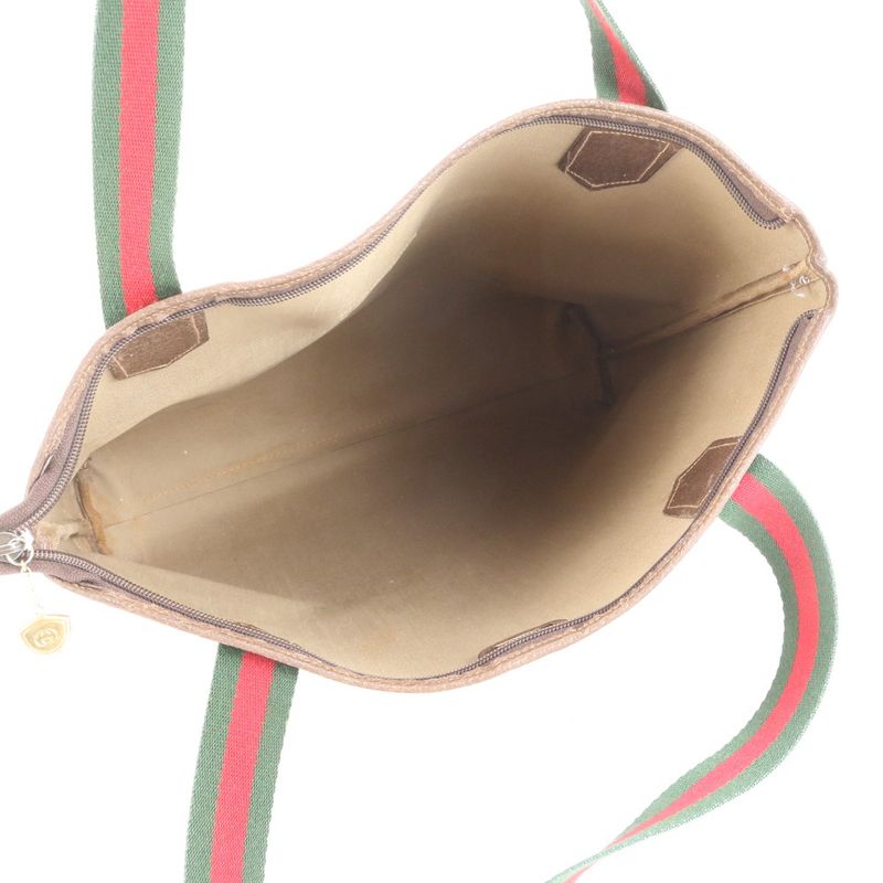 Polar Gucci GG Supreme Sherry Line Leather Tote Bag Shoulder Business Commuter