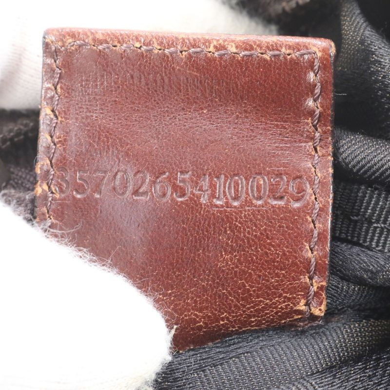 Polar Fendi Zucca Leather Nylon Handbag Brown Women's CEM Dc1-5